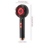 Rechargeable Scalp Massage with Light Therapy Comb with Essential Oil Applicator, 3 Vibration Modes, Ergonomic Design, LCD Display, Including 18650 Series Battery