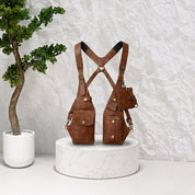 Men's Leather Forearm Shoulder Bag - Everyday Crossbody