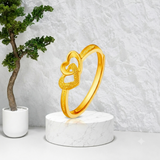 Gold Plated Retro Heart Ring