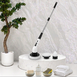 Electric Spin Scrubber, Electric Cleaning Brush with 8 Replaceable Brush Heads,Cordless Rechargeable Bathroom Scrubber with Detachable Handle,Waterproof Shower Power Scrubber for Bathroom Kitchen Car Brand