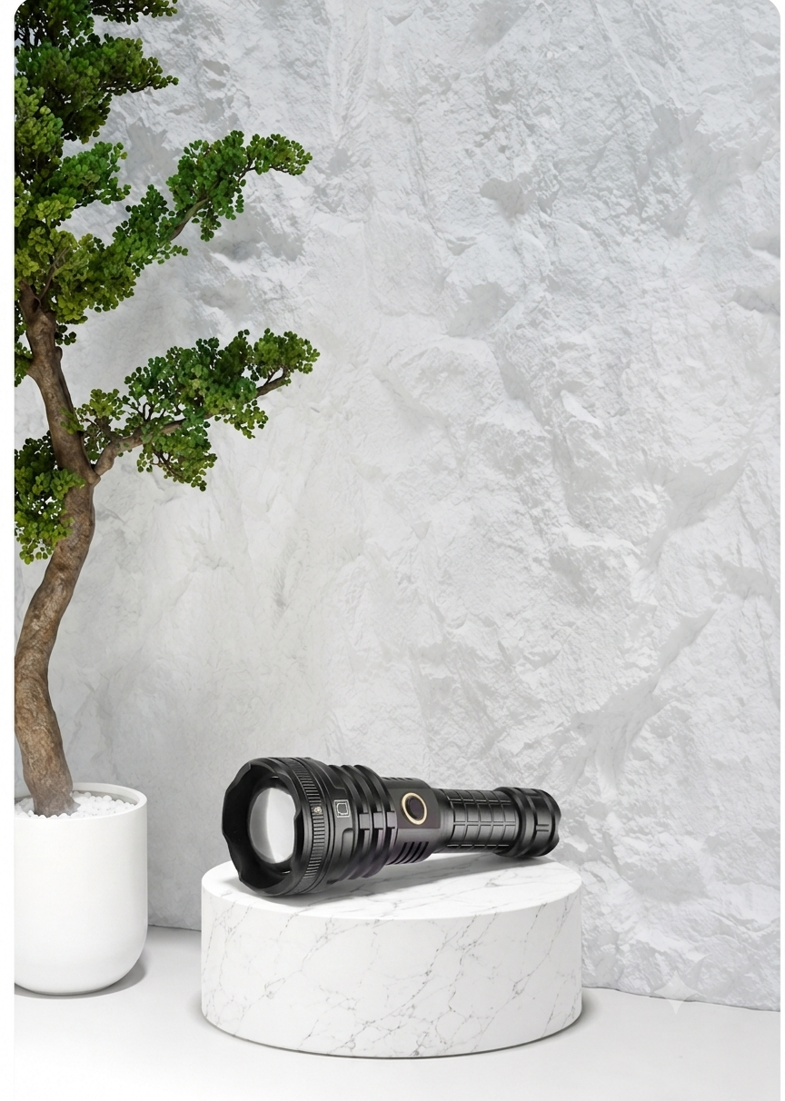 P90 LED Rechargeable Laser Flashlight