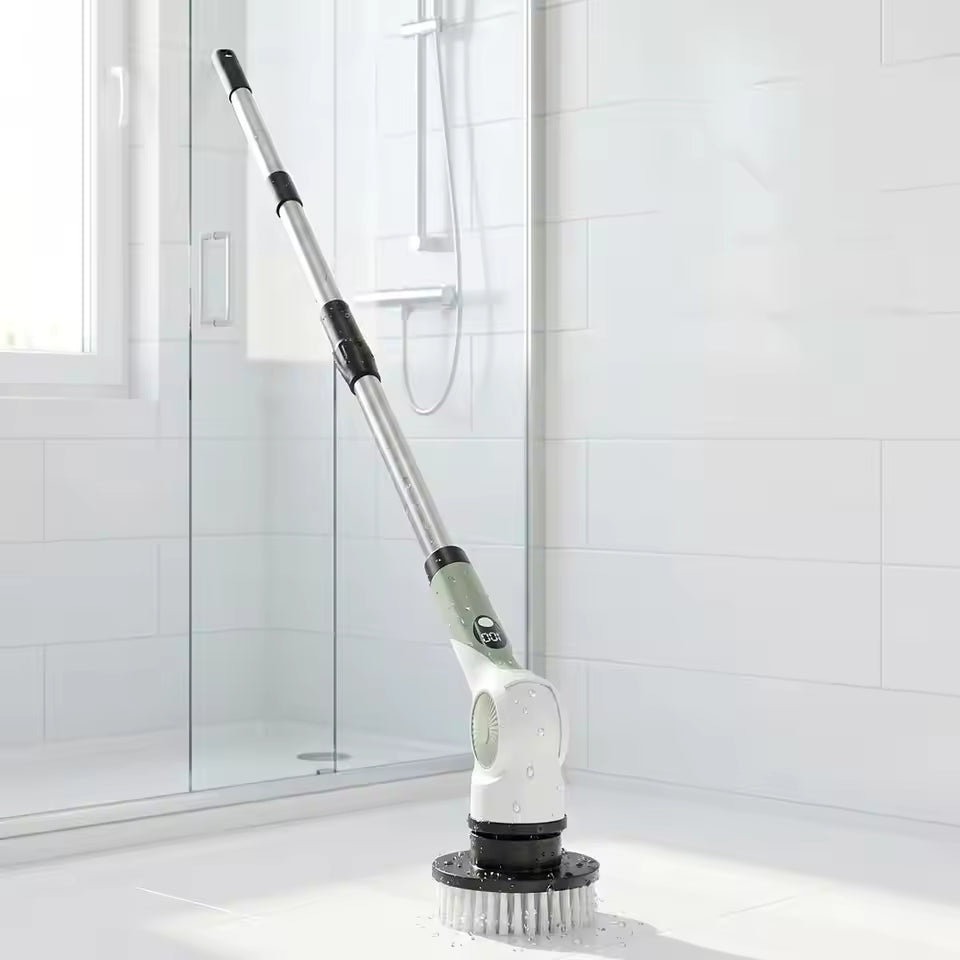 Electric Spin Scrubber, Electric Cleaning Brush with 8 Replaceable Brush Heads,Cordless Rechargeable Bathroom Scrubber with Detachable Handle,Waterproof Shower Power Scrubber for Bathroom Kitchen Car Brand