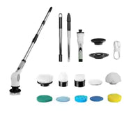 Electric Spin Scrubber, Electric Cleaning Brush with 8 Replaceable Brush Heads,Cordless Rechargeable Bathroom Scrubber with Detachable Handle,Waterproof Shower Power Scrubber for Bathroom Kitchen Car Brand