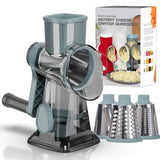 3 in 1 Rotary Cheese Grater Versatile Manual Vegetable Slicer Peanut Nuts Grinder Cheese Vegetable Shredder