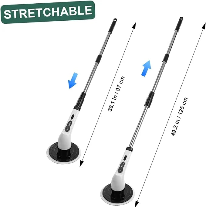 Electric Spin Scrubber, Electric Cleaning Brush with 8 Replaceable Brush Heads,Cordless Rechargeable Bathroom Scrubber with Detachable Handle,Waterproof Shower Power Scrubber for Bathroom Kitchen Car Brand
